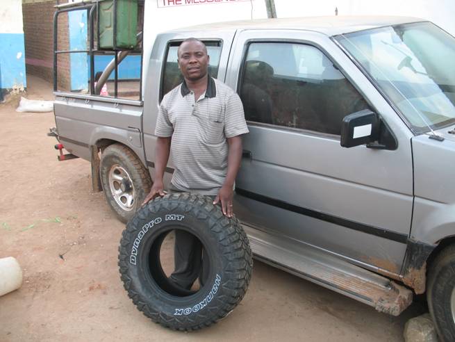 a new tire for the truck