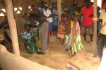 Praying for the sick at Kamanga village